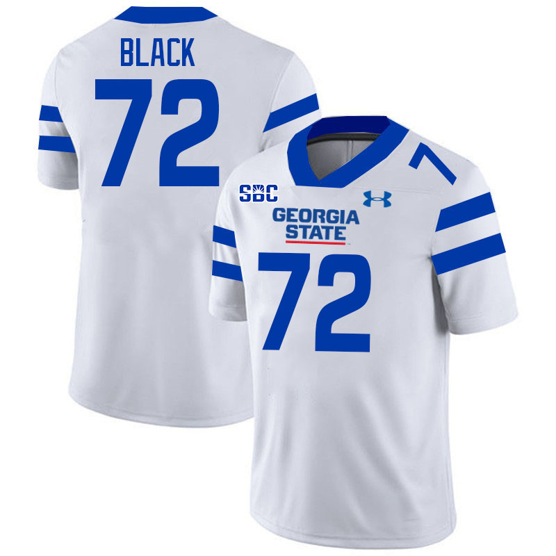 Georgia State Panthers #72 Joshua Black College Football Jerseys Stitched-White